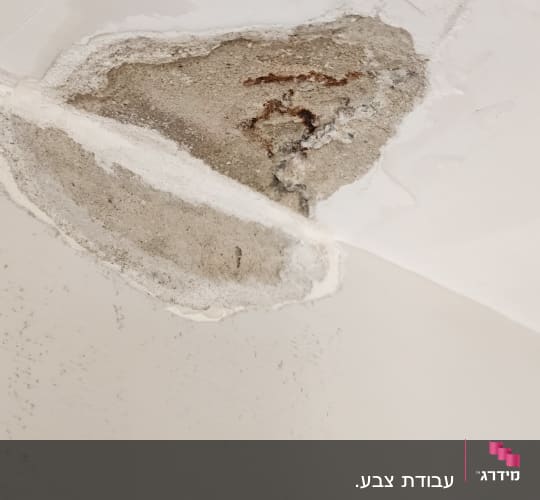 תקרה עם קילוף צבע ונזקי רטיבות
